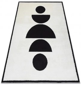 Dywany Łuszczów Kusový koberec Mode 8598 geometric cream/black - 160x220 cm