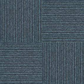 Balta, Kobercový štvorec Sonar Lines 4583 modrozelený 50 x 50 cm, chodba / predsieň