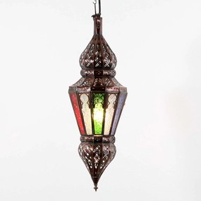 Orientálna závesná lampa Nura farebná