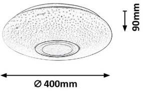 Rabalux 3509 - LED RGB Stmievateľné stropné svietidlo RODION LED/24W/230V + diaľkový ovládač