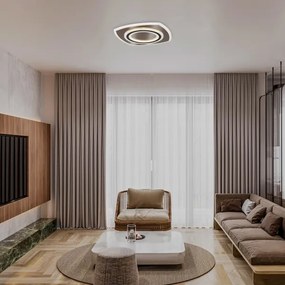 Rabalux 71317-LED Stmievané stropné svietidlo TANELI 60W/230V 3000/4000/6000K chróm/čierna s diaľkovým ovládačom