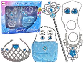 Lean Toys Modrá súprava pre malú princeznú + príslušenstvo