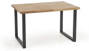 Jedálenský stôl s dubovou doskou RADUS 140(220)x85