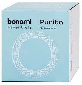 12-dielna súprava bieleho porcelánového riadu Bonami Essentials Purita