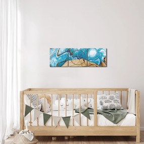 Obraz - Drevo (s hodinami) (90x30 cm)