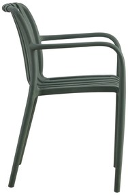 JULIAN olivová - moderné stoličky do kuchyne, záhrady, kaviarne (stohovateľné)