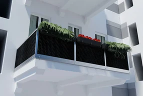 BALKÓNOVÁ ZÁSTENA - UMELÝ RATAN - rozmer a farba na prianie 45 cm RD02 - tmavo hnedá