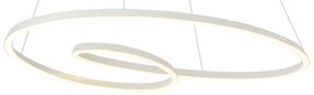 Škandinávske závesné svietidlo béžové 60 cm vrátane LED 3-krokového stmievania - Circuit