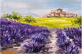 Obraz - Provance, Francúzsko, olejomaľba (90x60 cm)