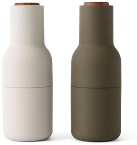 Audo Copenhagen Mlynček na soľ a korenie Bottle Hunting Green/Beige Walnut - set 2 ks