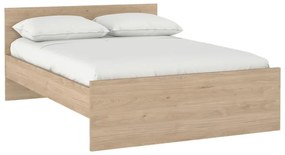 Dvojlôžková posteľ v dekore duba bez roštu 140x200 cm v prírodnej farbe Naia – Tvilum