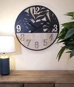 Nástenné hodiny Palm 60 cm hnedé/čierne