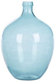 Dekoratívna sklenená váza 39 cm svetlomodrá ROTI Beliani