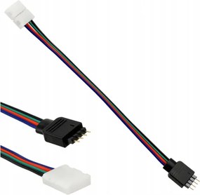 Konektor pre LED pásky - RGB - 10mm - 4pin - pások / kontroler