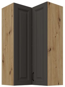 Horná rohová kuchynská skrinka Sheila 60 60 GN 108 2F 90 (korpus: dub artisan + front: grafit). Vlastná spoľahlivá doprava až k Vám domov. 1134901
