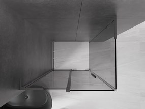 Mexen Velar L, sprchový kút s posuvnými dverami 100 x 85 cm, 8mm šedé sklo, brúsený grafit, 871-100-085-43-95