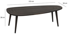 Dizajnový konferenčný stolík Garnet 115 cm antracitový