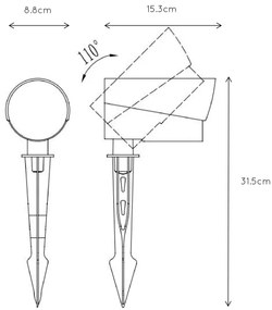 Lucide 27897/12/29 - LED Vonkajšia lampa MANAL LED/13W/230V IP65