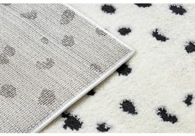 Moderný koberec MODE 8508 bodky krémová / čierna Veľkosť: 200x290 cm