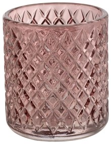 Tmavoružový sklenený téglik na zubné kefky Atessa – Wenko