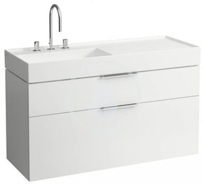 LAUFEN Kartell Umývadlo, 1200 mm x 460 mm, biela – s 3 otvormi na batériu, bez prepadu, s LCC H8133324001581