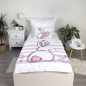 Jerry Fabrics Obliečky do postieľky 100x135 + 40x60 cm - Zajačik "Sweet"