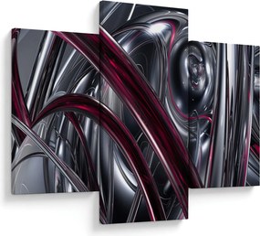 Obraz sivej abstrakcie (90x60 cm)