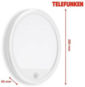 Telefunken 313706TF-LED Vonkajšie nástenné svietidlo so senzorom LED/15W/230V IP44