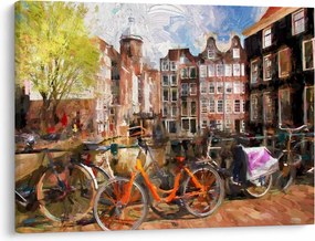 Obraz - Amsterdam, maľba (70x50 cm)