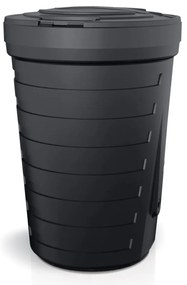Sud na dažďovú vodu, priemer 64,8 cm, 210 l, čierna