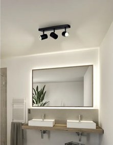 Eglo 901966 - Kúpeľňové bodové svietidlo CONSUMA 3xGU10/5W/230V IP44 čierna