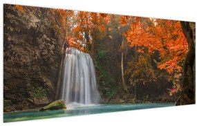 Obraz - Vodopád v Thajsku (120x50 cm)
