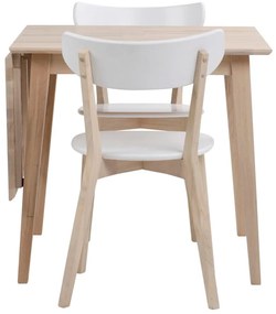 Matne lakovaný sklápací dubový jedálenský stôl Rowico Mimi, 80 x 80 cm