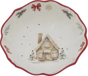 Vianočná keramická miska Chalet de Noël – Ø 14*4,5 cm / 300ml