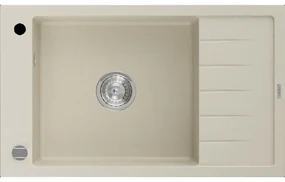 Mexen Elias granitový jednokomorový drez s krátkym odkvapkávačom 795 x 480 mm, béžová - 6511791005-69