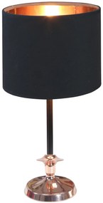 CLX Moderná stolná lampa RIOJA, 1xE14, 40W, čierna, medená