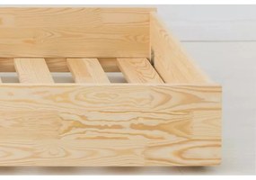 Detská posteľ z borovicového dreva s roštom 90x200 cm v prírodnej farbe Roma – Adeko