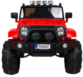 RAMIZ ELEKTRICKÉ AUTÍČKO  JEEP ALL TERRAIN - NELAKOVANÉ - ČERVENÉ - 2 x 45W - 12V/7Ah - 2022