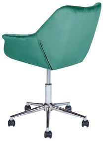 Zamatová kancelárska stolička smaragdovozelená LABELLE Beliani
