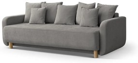 Sivá rozkladacia pohovka s úložným priestorom 231 cm Elen – Micadoni