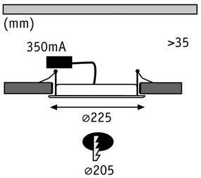 Paulmann 92034 - LED/14W Podhľadové svietidlo 230V
