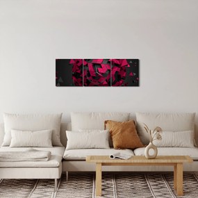 Obraz 3D abstrakcie (s hodinami) (90x30 cm)
