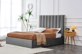 HALMAR, PALAZZO manželská posteľ s roštom 160x200 cm, sivá