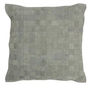 Vankúše J-line COUSSIN CARR PETIT CUIR VE (45x45x8cm)