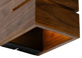 Rustikálna nástenná lampa z orechového dreva 9,7 - Transfer Groove