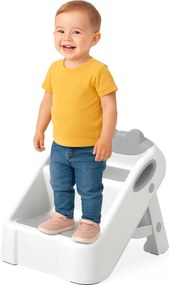 Detské schodíky 01 dvojstupňové sivé