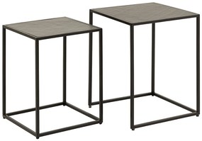 Sada konferenčných stolíkov Quillon 45 cm čierna