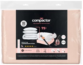 Vákuový plastový úložný box pod posteľ 65x45x15,5 cm Pink Edition – Compactor