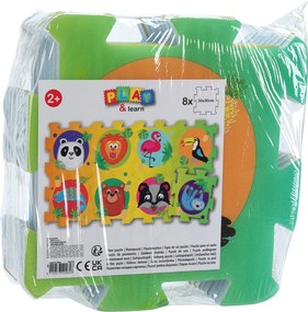 Hracia podložka Puzzle zvieratká (8 dielov)