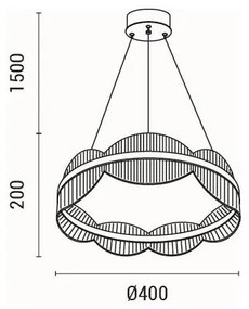LED Luster na lanku FIRENZE LED/48W/230V 3000K